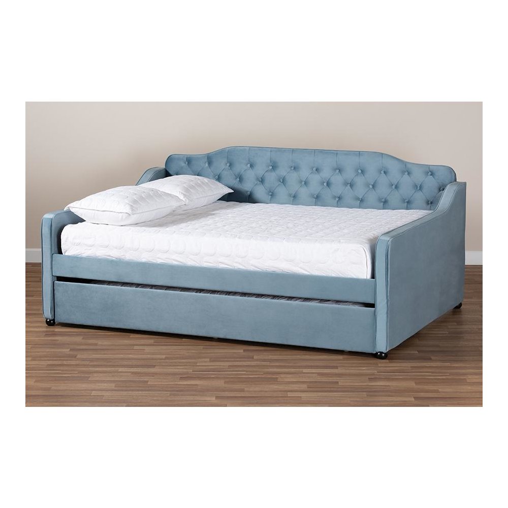 Button Tufted Full Size Daybed with Trundle