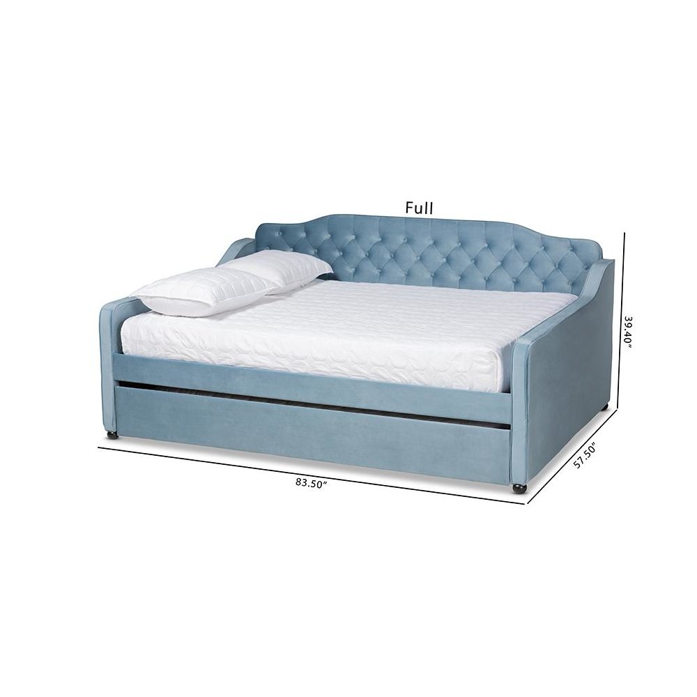 Button Tufted Full Size Daybed with Trundle