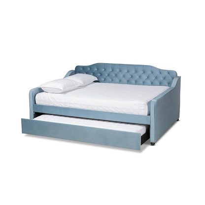 Button Tufted Full Size Daybed with Trundle