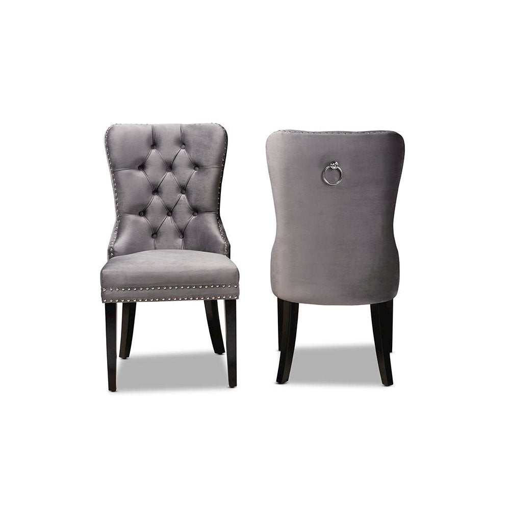 Espresso Finished 2-Piece Wood Dining Chair Set Set