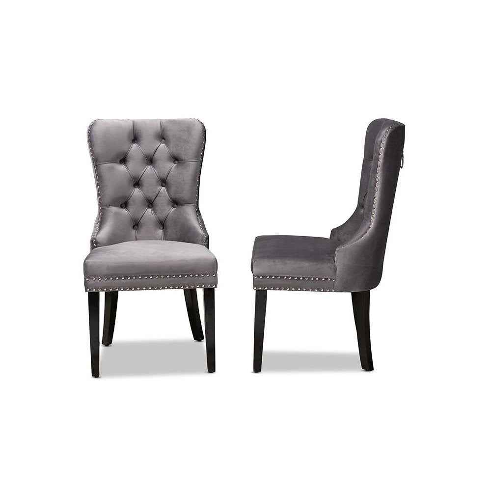 Espresso Finished 2-Piece Wood Dining Chair Set Set