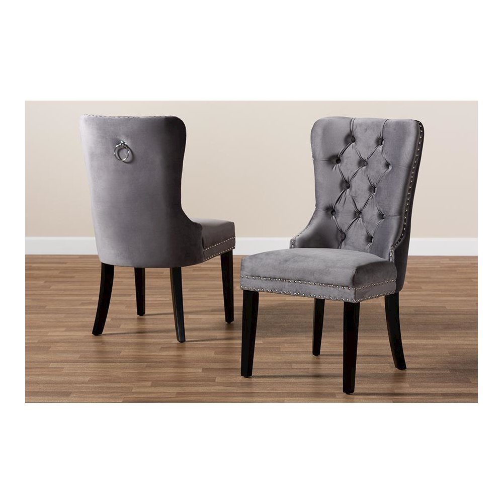 Espresso Finished 2-Piece Wood Dining Chair Set Set