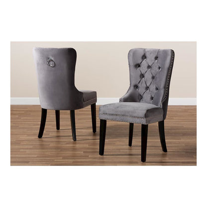 Espresso Finished 2-Piece Wood Dining Chair Set Set