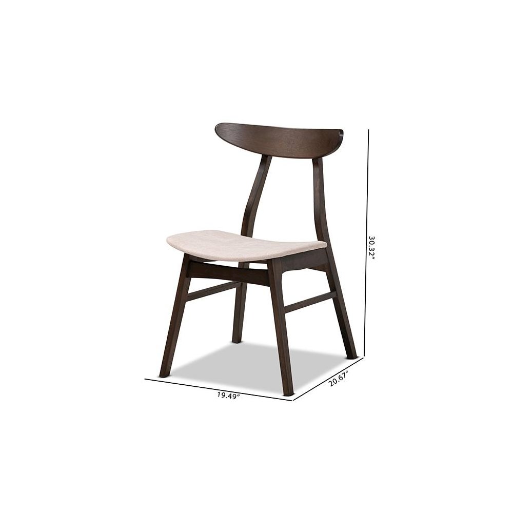 Dark Oak Brown Finished 4-Piece Wood Dining Chair Set Set