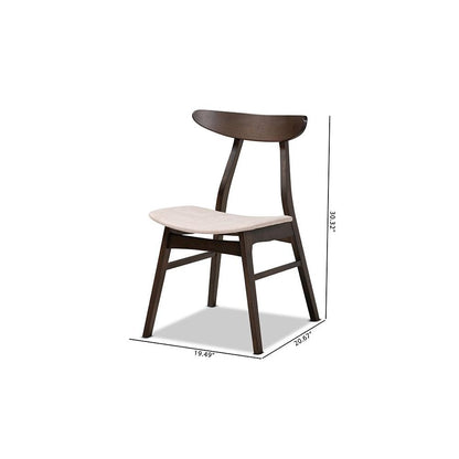 Dark Oak Brown Finished 4-Piece Wood Dining Chair Set Set