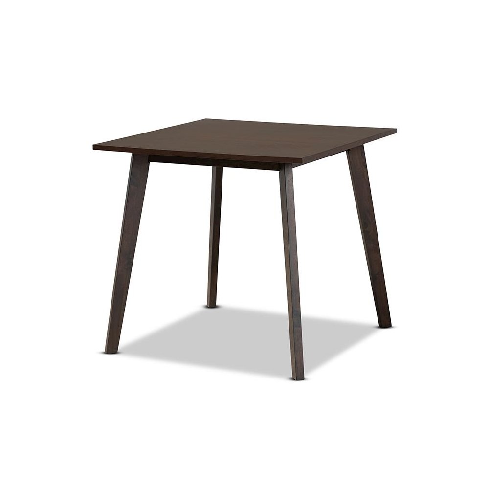 Dark Grey Fabric Upholstered Dark Oak Brown Finished 5-Piece Wood Dining Set