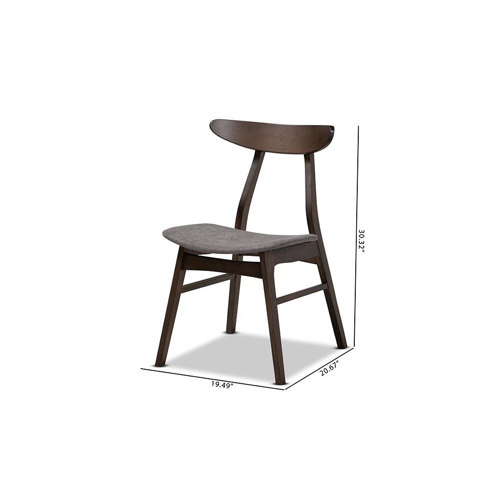 Dark Oak Brown Finished 4-Piece Wood Dining Chair Set Set