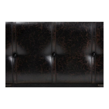 Leather Upholstered 2-Drawer Storage Trunk Ottoman