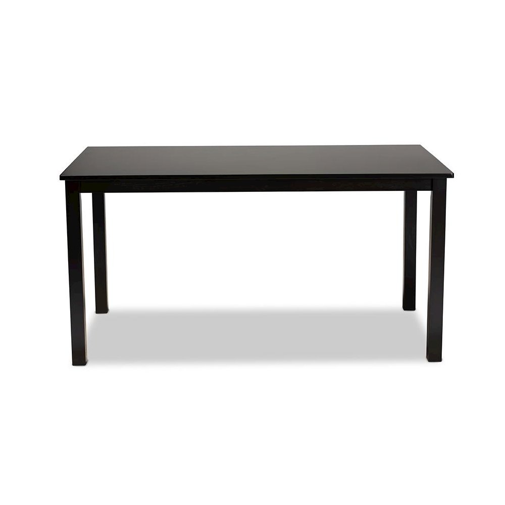 Espresso Brown Finished Rectangular Wood Dining Table