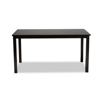 Espresso Brown Finished Rectangular Wood Dining Table