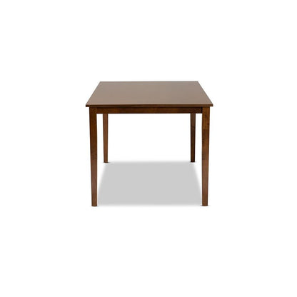 Walnut Brown Finished Rectangular Wood Dining Table