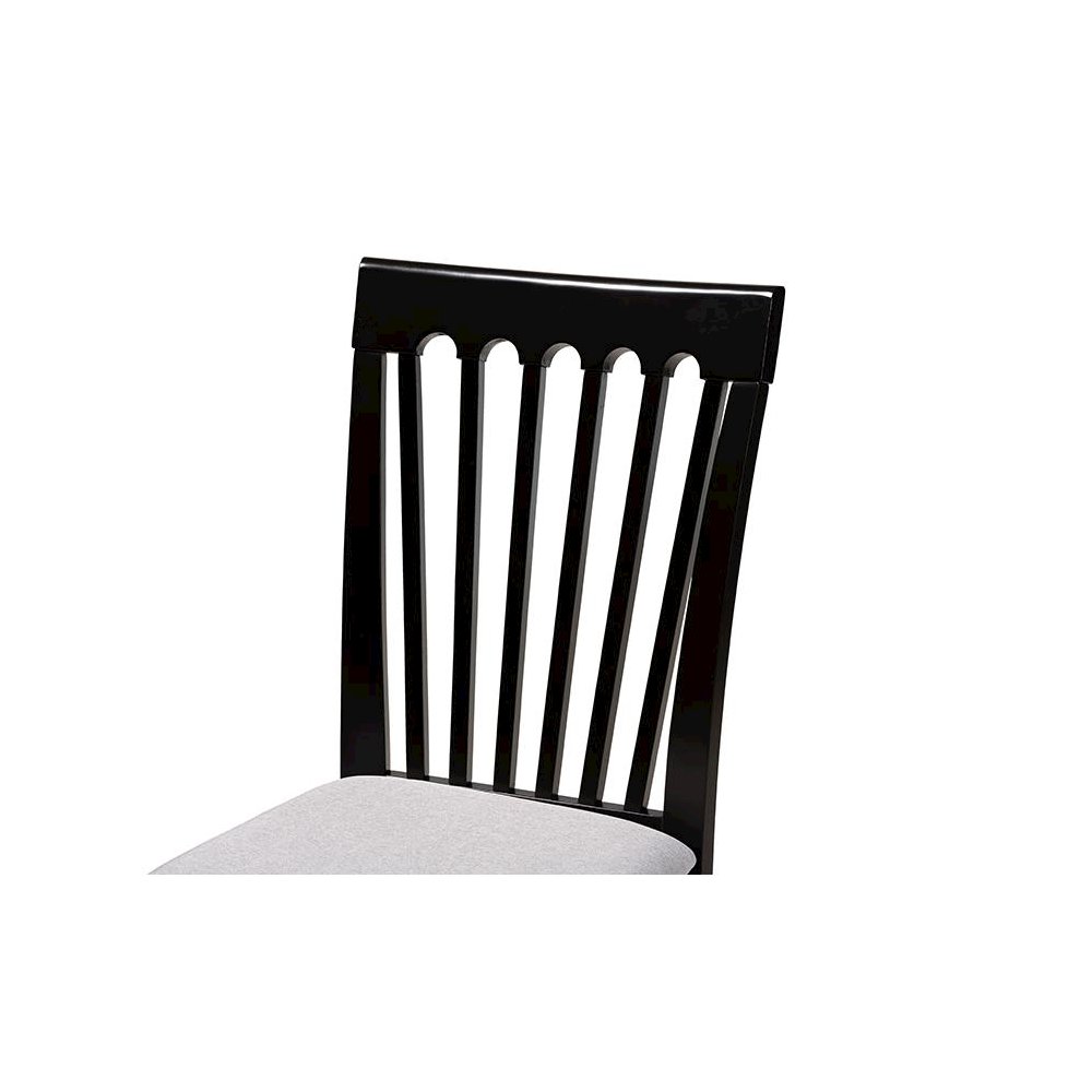 Espresso Brown Finished Wood 2-Piece Dining Chair Set