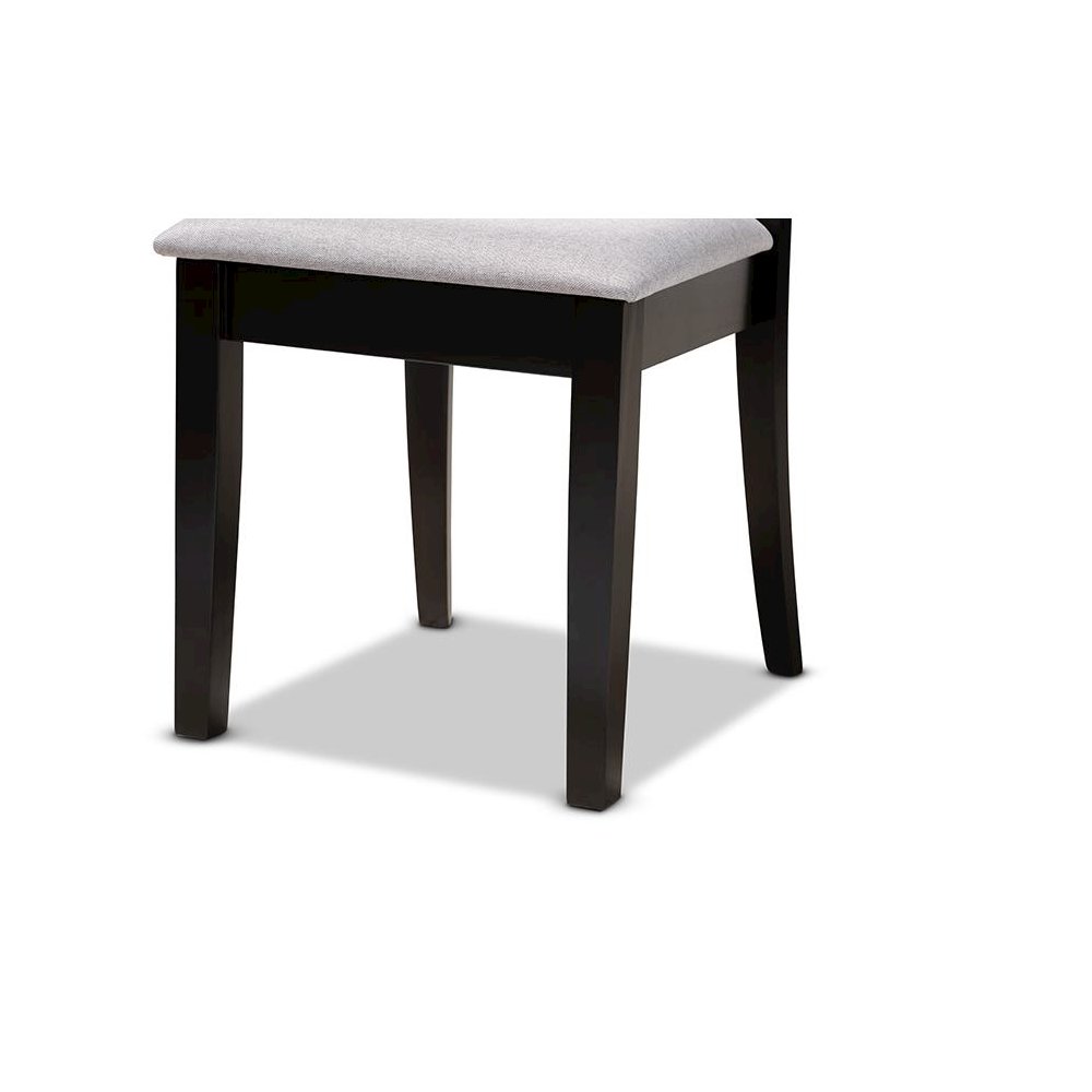 Espresso Brown Finished Wood 2-Piece Dining Chair Set