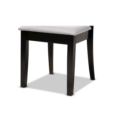 Espresso Brown Finished Wood 2-Piece Dining Chair Set