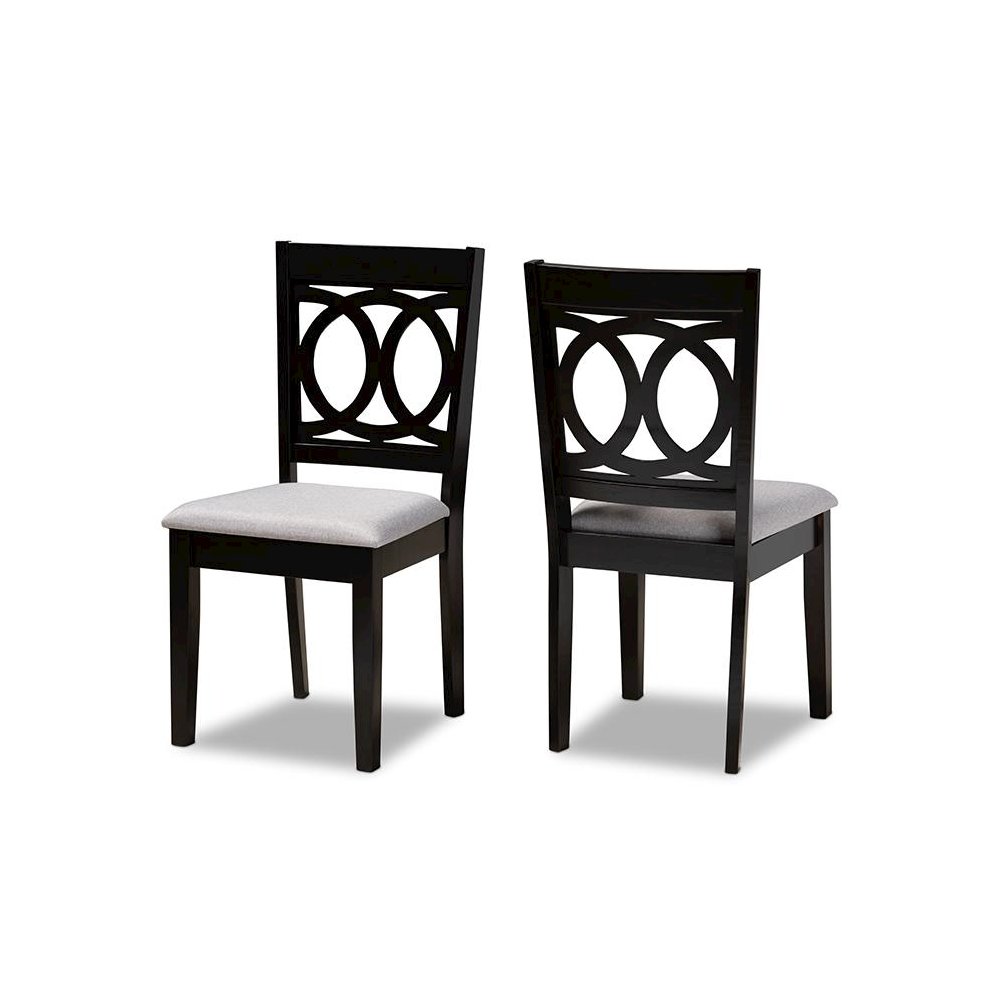 Espresso Brown Finished Wood 2-Piece Dining Chair Set Set
