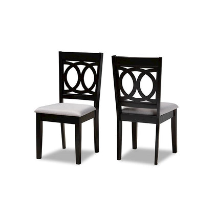 Espresso Brown Finished Wood 2-Piece Dining Chair Set Set