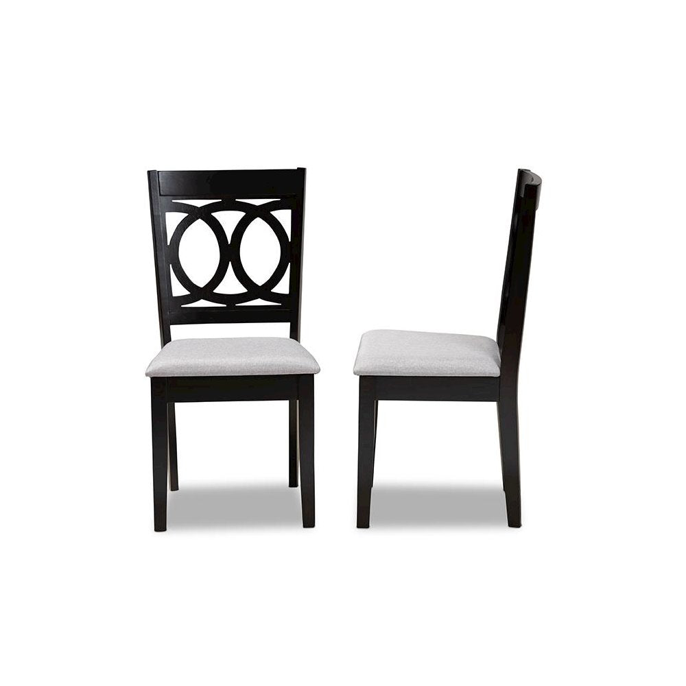 Espresso Brown Finished Wood 2-Piece Dining Chair Set Set