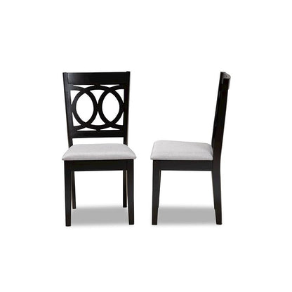 Espresso Brown Finished Wood 2-Piece Dining Chair Set Set