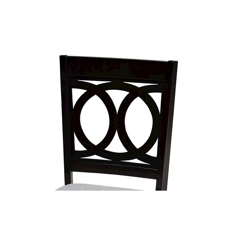 Espresso Brown Finished Wood 2-Piece Dining Chair Set Set