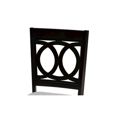 Espresso Brown Finished Wood 2-Piece Dining Chair Set Set