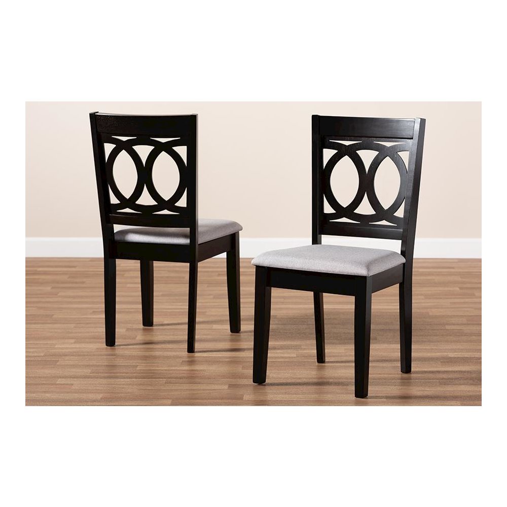 Espresso Brown Finished Wood 2-Piece Dining Chair Set Set