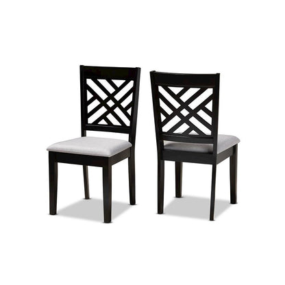 Espresso Brown Finished Wood 2-Piece Dining Chair Set Set