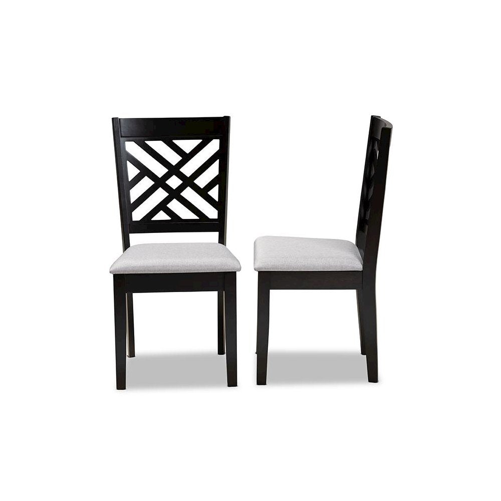 Espresso Brown Finished Wood 2-Piece Dining Chair Set Set