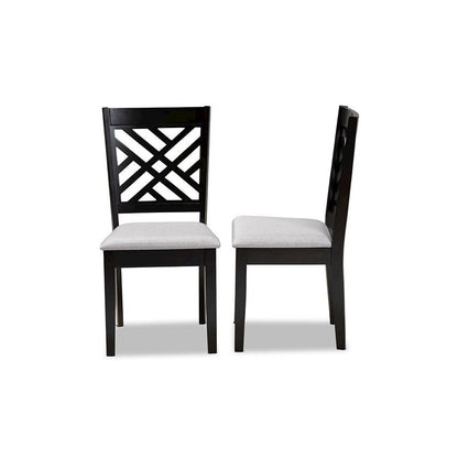Espresso Brown Finished Wood 2-Piece Dining Chair Set Set
