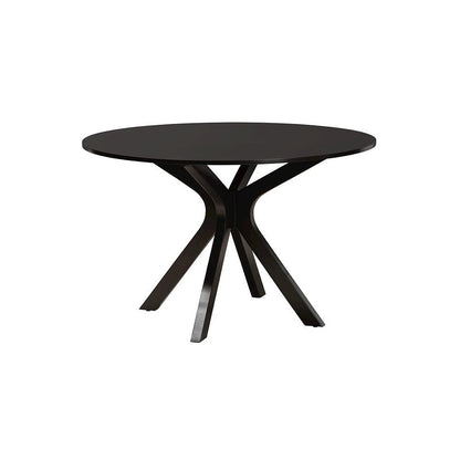Maya Modern Beige Fabric and Espresso Brown Finished Wood 7-Piece Dining Set