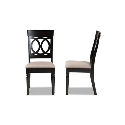 Espresso Brown Finished Wood 2-Piece Dining Chair Set Set