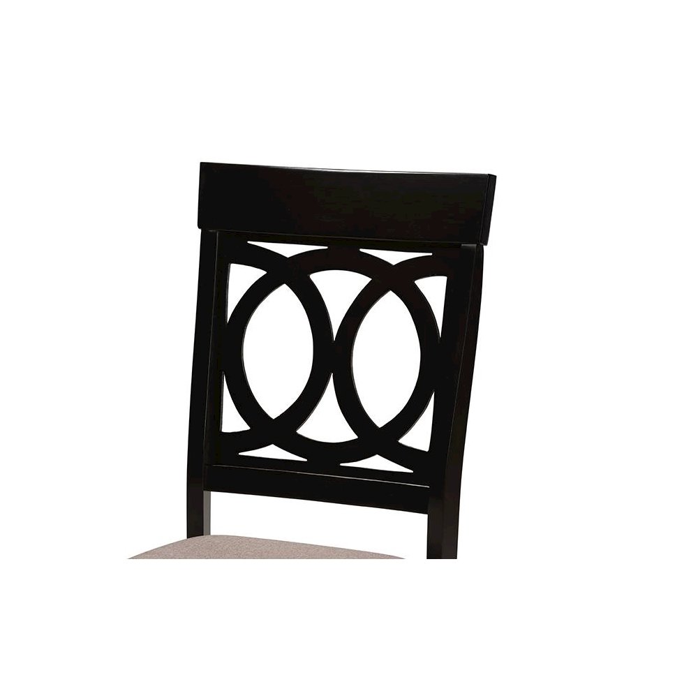 Espresso Brown Finished Wood 2-Piece Dining Chair Set Set