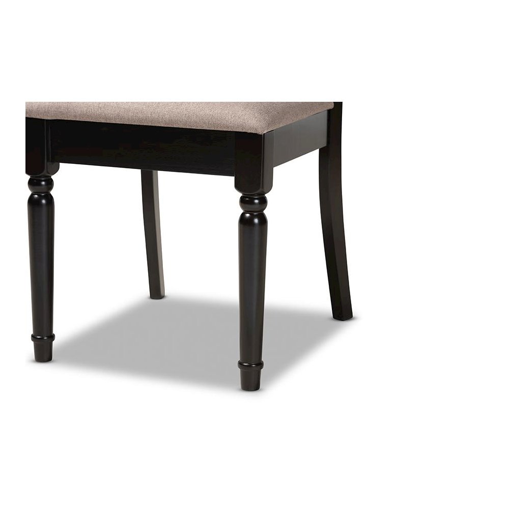 Espresso Brown Finished Wood 2-Piece Dining Chair Set Set