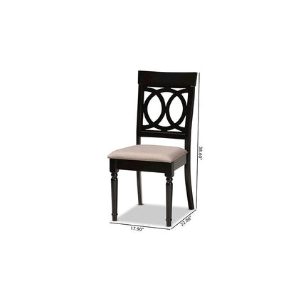 Espresso Brown Finished Wood 2-Piece Dining Chair Set Set
