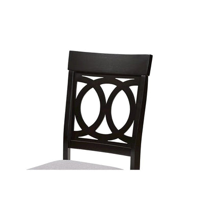 Espresso Brown Finished Wood 2-Piece Dining Chair Set