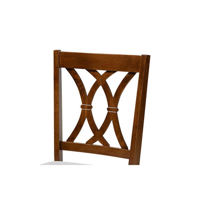 Walnut Brown Finished Wood 2-Piece Dining Chair Set Set
