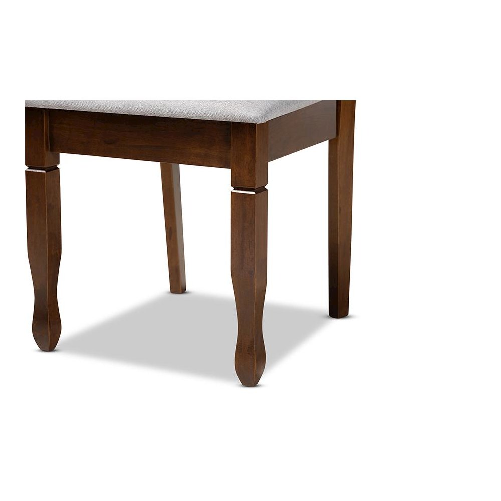 Walnut Brown Finished Wood 2-Piece Dining Chair Set Set