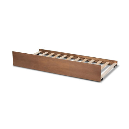 Toveli Modern and Contemporary Ash Walnut Finished Twin Size Trundle Bed