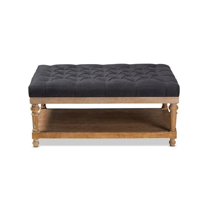 Greywashed Wood Cocktail Ottoman
