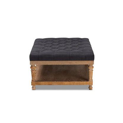 Greywashed Wood Cocktail Ottoman
