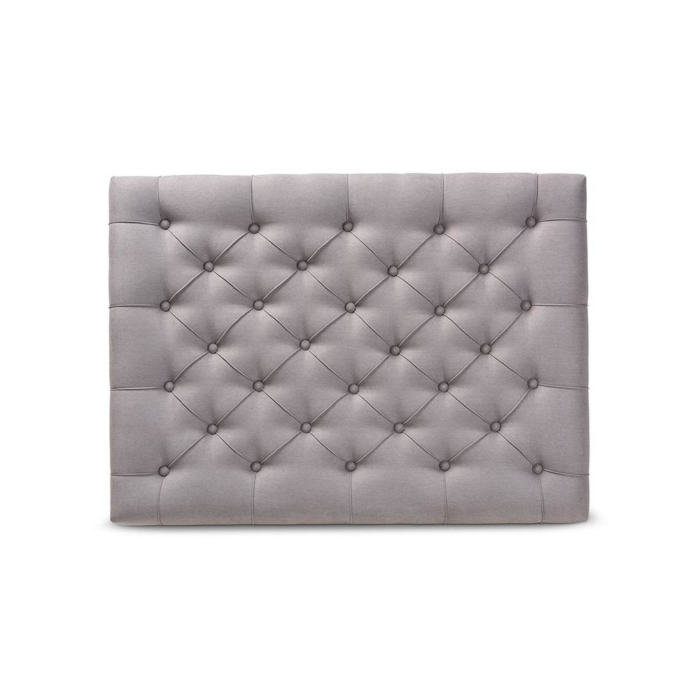 and Rustic Grey Linen Fabric Upholstered and Greywashed Wood Cocktail Ottoman