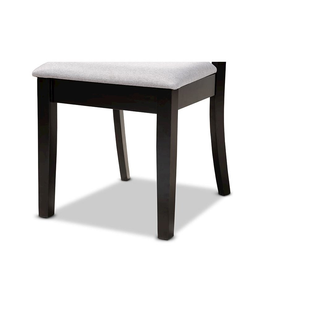 Espresso Brown Finished Wood 4-Piece Dining Chair Set