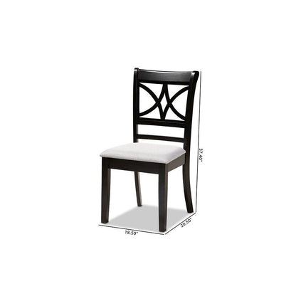 Espresso Brown Finished Wood 4-Piece Dining Chair Set