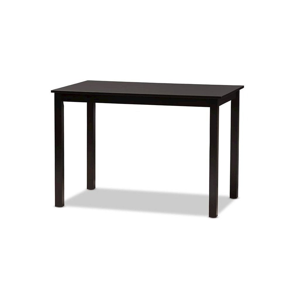 Grey Fabric Upholstered and Espresso Brown Finished Wood 5-Piece Dining Set