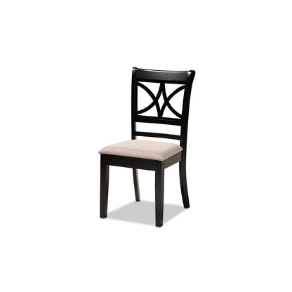 Espresso Brown Finished Wood 4-Piece Dining Chair Set