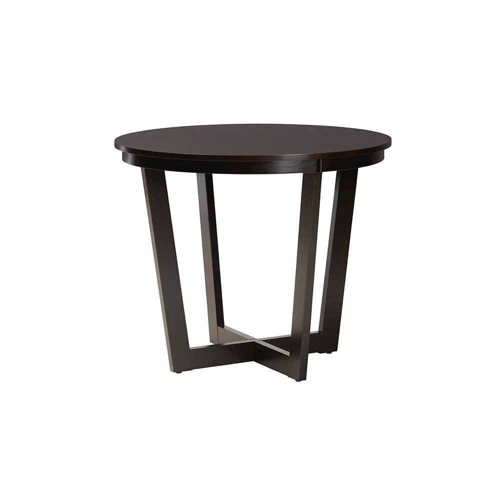 Jamie Moden Grey Fabric and Dark Brown Finished Wood 5-Piece Dining Set