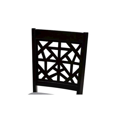Lena Modern Grey Fabric and Dark Brown Finished Wood 5-Piece Dining Set