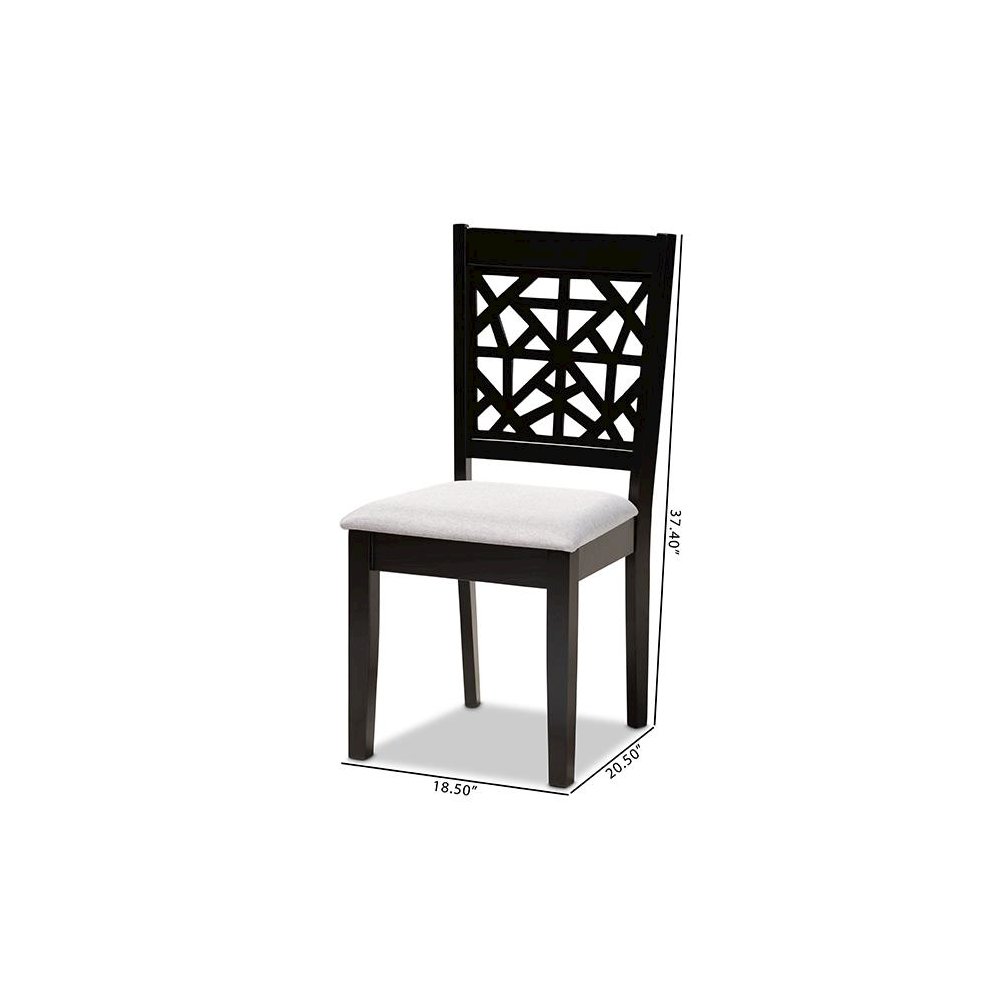 Espresso Brown Finished Wood 4-Piece Dining Chair Set