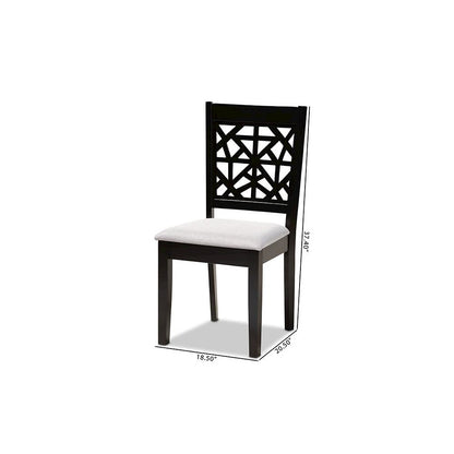Espresso Brown Finished Wood 4-Piece Dining Chair Set