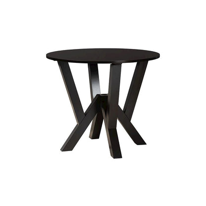 Felice Modern Beige Fabric and Dark Brown Finished Wood 5-Piece Dining Set