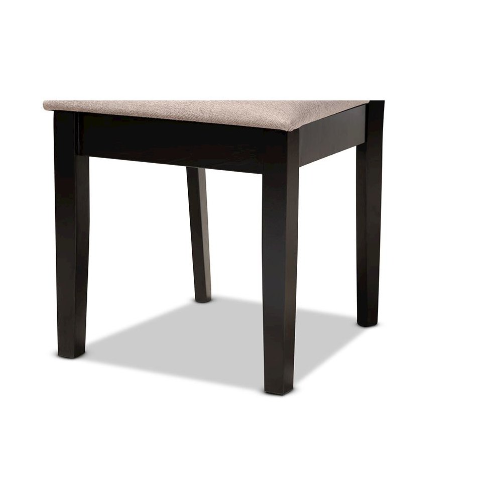 Espresso Brown Finished Wood 4-Piece Dining Chair Set